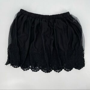 Cute Black Lace Mini Skirt